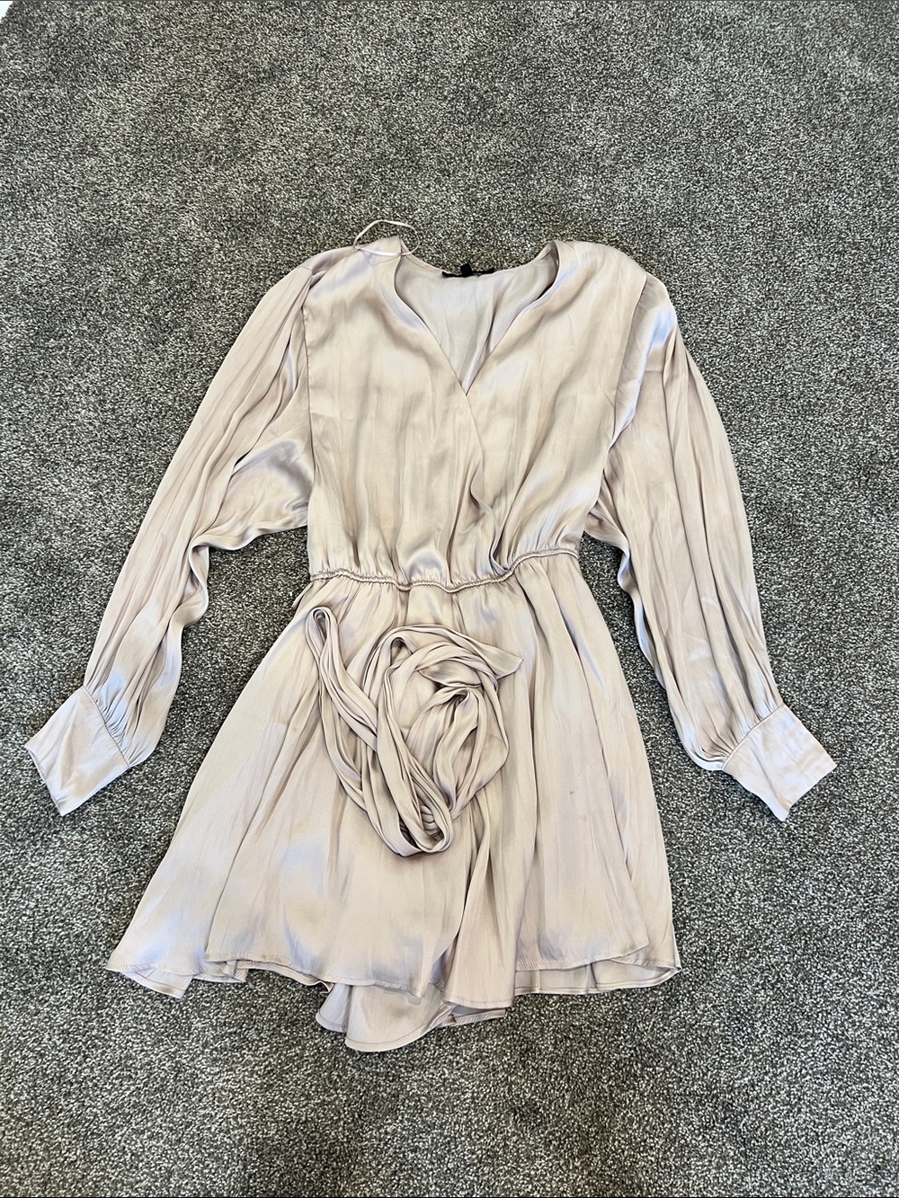 Dynamite Lilac Long Sleeve Wrap-Style Dress